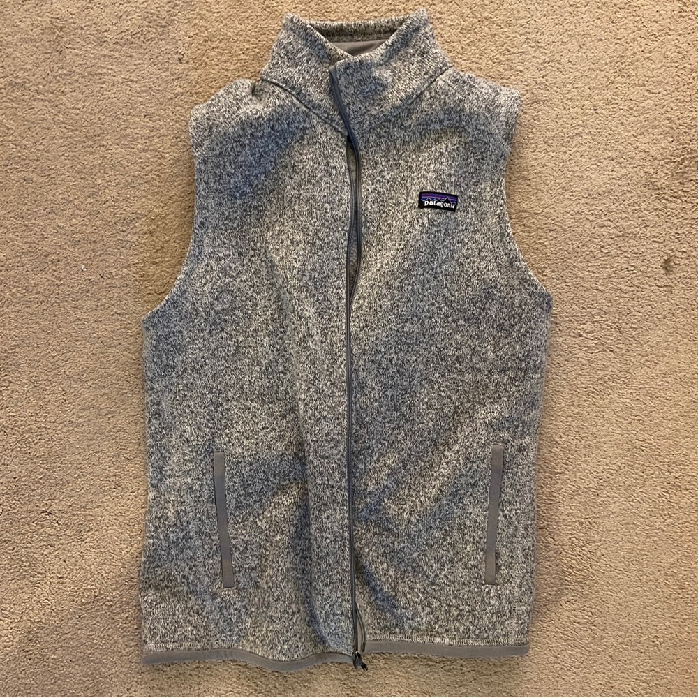 Patagonia grey fleece vest